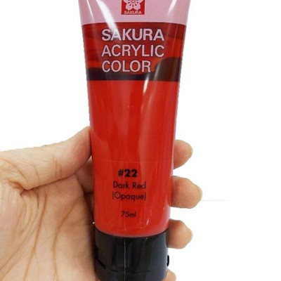 Màu Vẽ Acrylic Sakura 75ml XAC75#22 - Dark Red