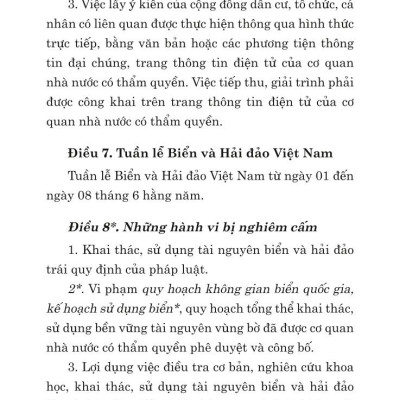 Luật tài nguyên, môi trường biển và hải đảo năm 2015 (sửa đổi, bổ sung năm 2018, 2023)