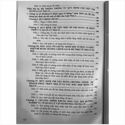Sách Luật Nhà Ở và Các Văn Bản Quy Định Chi Tiết Thi Hành - V2469T