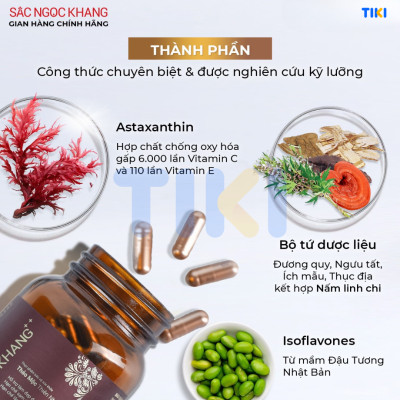 COMBO 3 hộp thực phẩm chức năng Viên uống Sắc Ngọc Khang++ (120 viên)