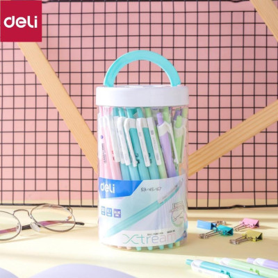 Bút bi dầu Deli - 0.7mm đầu bấm - 50 chiếc/hộp - EQ03336/EQ03236/EQ02836 