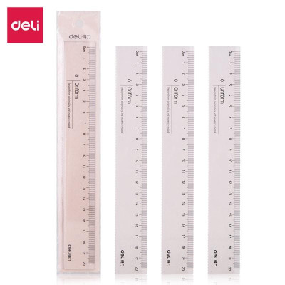 Thước kẻ 20cm cao cấp Oriform Deli - trong suốt 79752
