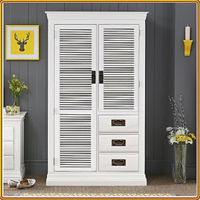 Tủ quần áo gỗ sồi Tundo 2 cánh 3 ngăn kéo 105 x 60 x 200 cm