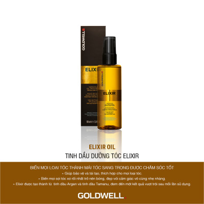 Tinh Dầu Dưỡng Tóc Goldwell Elixir Phục Hồi Hư Tổn, Giảm Xơ Rối, Dưỡng Tóc Bóng Mượt 100ml