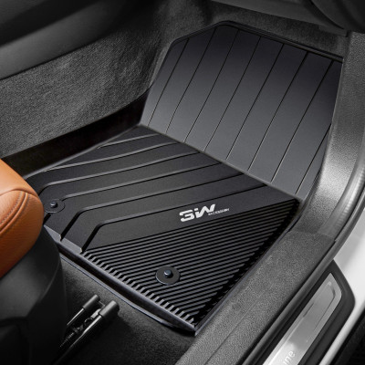 Thảm lót sàn xe ô tô BMW X1 2015-đến nay nhãn hiệu Macsim 3W - chất liệu nhựa TPE đúc khuôn cao cấp - màu đen