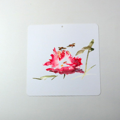 Giấy vẽ màu nước vẽ lên màu ấn tượng giấy dày kích thước (14 x 14) cm bo 4 góc 40 tờ AR516 Green Art - Hàng chính hãng