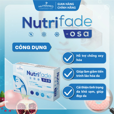 Viên uống Nutrifade Osa hỗ trợ làm chậm quá trình lão hoá da, cải thiện khô sạm, làm trắng da - Nutramed