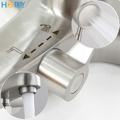 Củ sen nóng lạnh Inox 304 nút chuyển tiện dụng Hobby Home Decor CSNL1