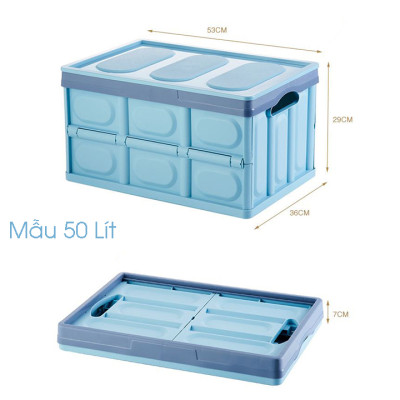 Hộp Đựng Đồ Để Cốp Xe Ô Tô Gấp Gọn | Hộp Đựng Đồ Để Xe Ô Tô Bằng Nhựa Gấp Gọn Tiện Dụng, Chống Nước, Gấp Gọn Không Tốn Diện Tích