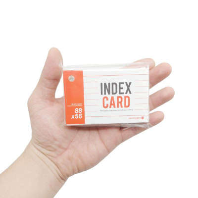 Thẻ Học Từ Vựng - Giấy Kháng Khuẩn - Kẻ Ngang - 88 x 56 mm - Morning Glory 23035-89291 - Màu Cam