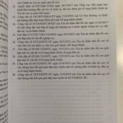 Chỉ dẫn tra cứu áp dụng Luật tố tụng hành chính năm 2015