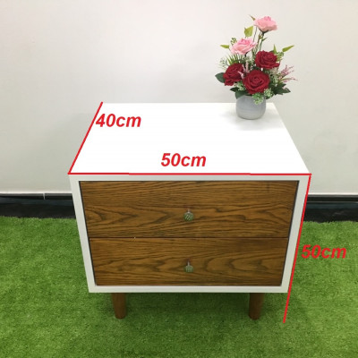 Pn4-Kệ tủ đầu giường phòng ngủ khung ván gỗ HRM KT50x40x50