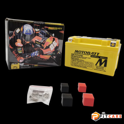 Bình Ắc Quy Quadflex MotoBatt MBTZ10S 12V 8.6Ah CCA190 Cho Nhiều Dòng PKL