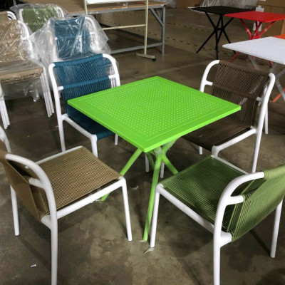 Bộ bàn ghế Cafe Tundo ngoài trời, trong nhà - 4 ghế