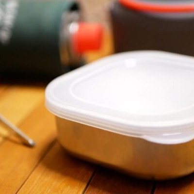 Hộp inox đựng thực phẩm có nắp đậy an toàn Echo - hàng nội địa Nhật Bản (#Made in Japan)