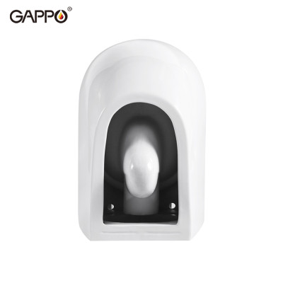 BỒN CẦU TREO TƯỜNG NHẬP KHẨU NGA GAPPO GM102 DÁNG OVAL MEN TUYẾT - HÀNG CHÍNH HÃNG