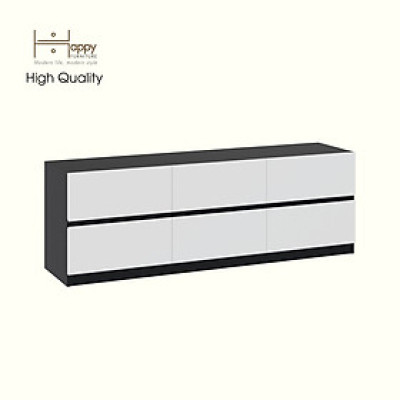 HAPPY FURNITURE , Tủ lưu trữ 6 ngăn kéo - KALA, THK_289, 160cm x 40cm x 55cm DxRxC