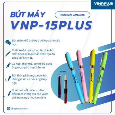 Bút máy ngòi mài vàng 24k VNP-15 Tặng kèm ngòi thay thế