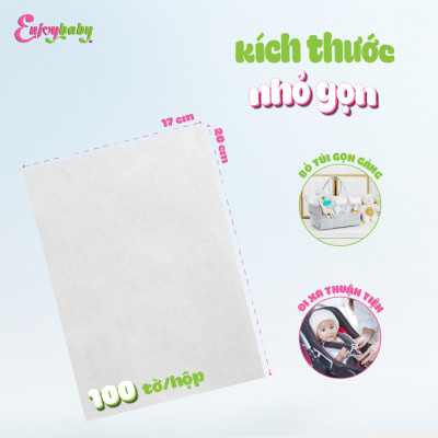 Khăn vải khô đa năng Enjoy cực mềm tiện lợi cho mẹ và bé 200g cao cấp 100%