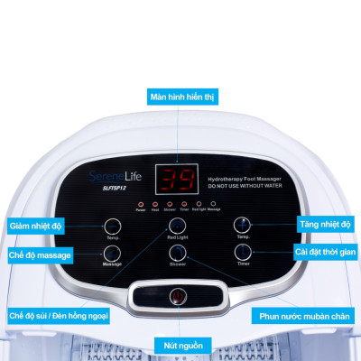 [Hàng Chính Hãng - BH 2 Năm]Bồn máy chậu ngâm chân massage cao cấp con lăn tự động Homedics FB-650, SereneLife SL12, SL17