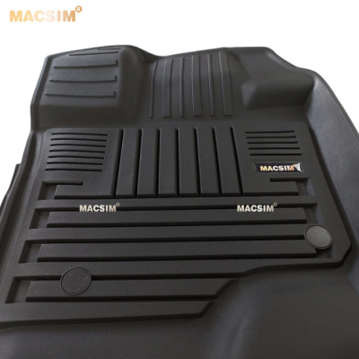 Thảm lót sàn xe ô tô Ford F150 2012-đến nay Nhãn hiệu Macsim chất liệu nhựa TPE đúc khuôn cao cấp - màu đen