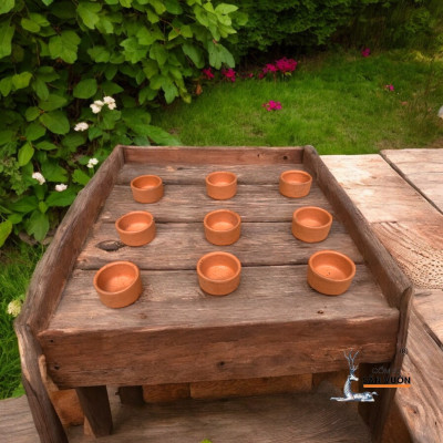 Đế Nến Gốm Đất Nung Mini 3x2cm