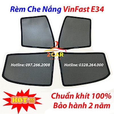 RÈM CHE NẮN XE VINFAST VF E34 LOẠI 2 RÈM CHẮN NẮNG NAM CHÂM CHO XE Ô TÔ, BỘ 4 TẤM, CÓ NAM CHÂM