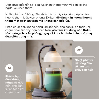 Đèn chụp đốt nến Aurora Goose Creek - Black