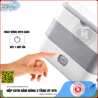 Hộp Cơm Hâm Nóng Cắm Điện HT SYS - COOKING LUNCHBOX DFH C02 - Hộp Cơm Cắm Điện Có Thể Nấu Chín Và Hâm Nóng Thức Ăn - 2 lít,4 Ngăn - Ruột Bằng Inox SUS304 Cao Cấp - Hàng Nhập Khẩu