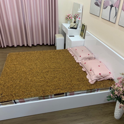 Chiếu Hạt Gỗ Bách Xanh - Kích thước 2,2mx2m hạt 1.6cm ( video , hình thật )