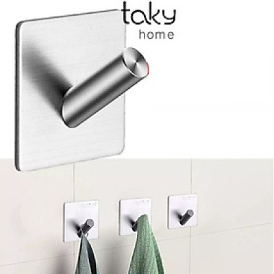 Móc Inox Gá Chéo, Móc Dán Tường Chịu Lực, Treo Đồ Dùng Cá Nhân Trong Nhà Tắm, Bếp, Chắc Chắn, Tiện Dụng. TakyHome 2009