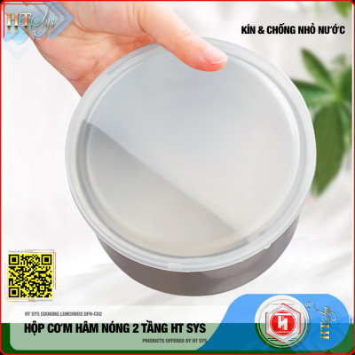 Hộp Cơm Hâm Nóng Cắm Điện HT SYS - COOKING LUNCHBOX DFH C02 - Hộp Cơm Cắm Điện Có Thể Nấu Chín Và Hâm Nóng Thức Ăn - 2 lít,4 Ngăn - Ruột Bằng Inox SUS304 Cao Cấp - Hàng Nhập Khẩu