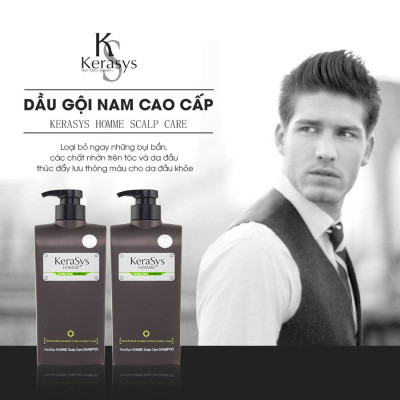 Dầu gội nam Home Scape Care giảm gàu chăm sóc da đầu Hàn Quốc + Móc khoá