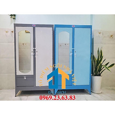 Tủ sắt quần áo ngang 0.9m cao 1m8