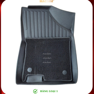 Thảm lót sàn ô tô 2 lớp cao cấp dành cho xe Hyundai Creta bản tiêu chuẩn (sd) nhãn hiệu Macsim chất liệu TPE màu đen