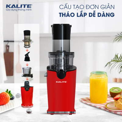 Máy Ép Trái Cây, Máy Ép Chậm Mini KALITE KSJ4414 Tiêu Chuẩn Châu Âu Dung Tích 400 ML Công Suất 200 W - Hàng Chính Hãng