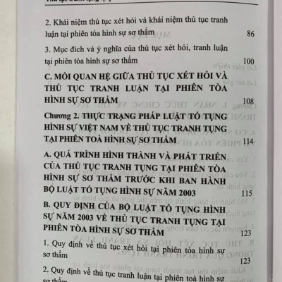 Thủ tục tranh tụng tại phiên toà hình sự sơ thẩm (tái bản lần thứ nhất)