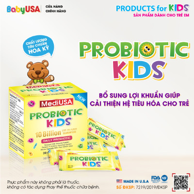 MediUSA Probiotic Kids - Thực Phẩm Chức Năng - Bổ sung lợi khuẩn cho trẻ - Hàng chính hãng