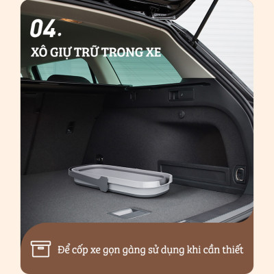 Xô Nhựa Cao Cấp Gấp Gọn Đa Năng Damas, Xô Nước Lau Nhà Vệ Sinh Nhà Cửa  - Chất Liệu Nhựa PP An Toàn Cho Người Tiêu Dùng - Dung Tích 12L Phù Hợp Với Nhiều Nhu Cầu Sử Dụng: Rửa Xe, Câu Cá, Để Đồ Đạc,...Thiết Kế Kèm Quai Xách Tay Thuận Tiện Di Chuyển