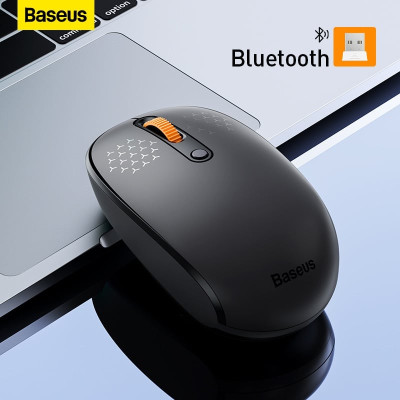 Chuột không dây Baseus F01B Tri-Mode Wireless Mouse  Bluetooth & 2.4GHz- hàng chính hãng