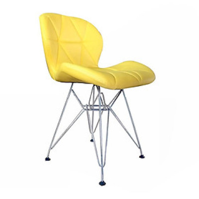 Ghế Radar Chân Thép Mạ Lưng Đen IBIE