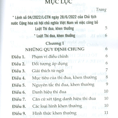 Luật Thi Đua, Khen Thưởng Năm 2022