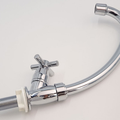 Vòi rửa chén lạnh nhựa ABS mạ Chrome Eurolife EL-VCN03 (Trắng bạc)