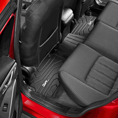 Thảm lót sàn xe ô tô MAZDA CX4 2017- nhãn hiệu Macsim 3W - chất liệu nhựa TPE đúc khuôn cao cấp - màu đen