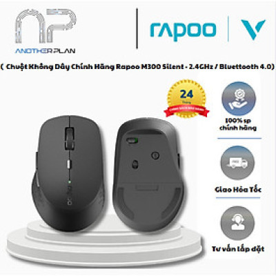 [ Hàng Chính Hãng ] Chuột Không Dây Chính Hãng Rapoo M300 Silent - không dây 2.4GHz / Bluettooth 4.0 - BH 24 tháng