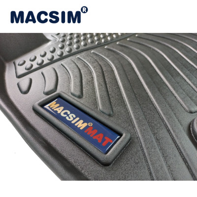 Thảm lót sàn xe ô tô KIA Telluride 2022 - chất liệu TPE thương hiệu Macsim màu đen