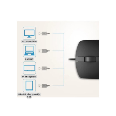 Chuột Có Dây MS116 (Đen) Dây Dài, Thiết Kế Ôm Tay, Thuận Cả 2 Tay Chuyên Nghiệp Văn Phòng Máy Tính Laptop Tivi USB - Hàng Nhập Khẩu