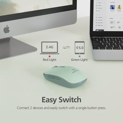 Chuột Không Dây Bluetooth MicroPack SPEEDY SILENT 2 MP-729B Độ Phân Giải 1600CPI Phím Bấm Không Ồn BT5.0 Hàng Chính Hãng