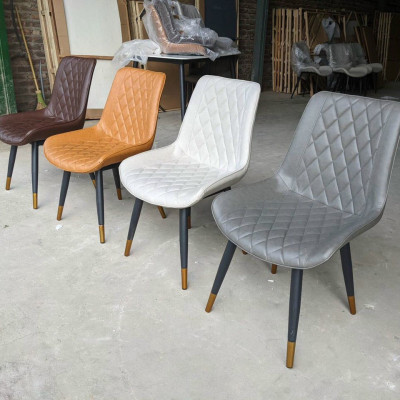 Bàn ăn mặt đá phiến chân chéo chữ X kết hợp ghế Loft trám