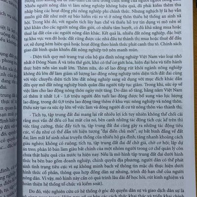 Tích tụ, tập trung đất đai ở Việt Nam- Lý luận và pháp luật hiện hành- Luật đất đai và văn bản hướng dẫn thi hành 2020